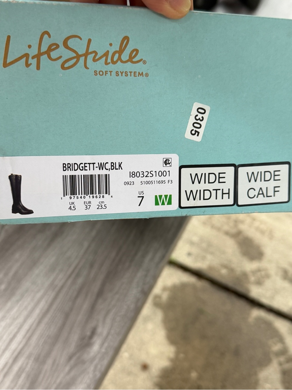LifeStride Bridgett Wide Width Wide Calf Black Riding Knee High Boots Size 7W - Picture 3 of 15